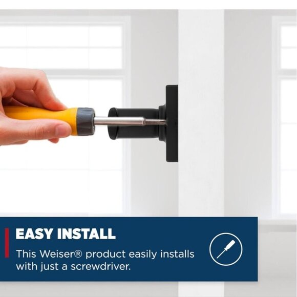 Weiser Breton Matte Black Dummy Door Handle, Inactive Single  Door Hardware New - Picture 4 of 7